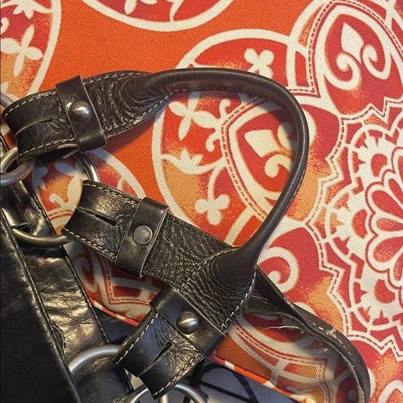 Kenneth Cole Black Leather Tote Bag - Picture 7 of 9